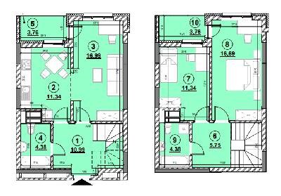 Дворівнева 89.38 м² в ЖК Львівська Площа від 48 250 грн/м², Київ