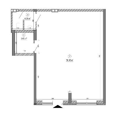 Торговельне приміщення 64.1 м² в ЖК Forward від 38 942 грн/м², Київ