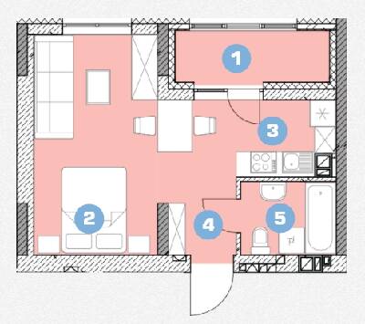 1-кімнатна 32.85 м² в ЖК Ріел Сіті від 15 793 грн/м², Львів