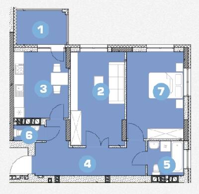 2-комнатная 66.08 м² в ЖК Ріел Сіті от 15 478 грн/м², Львов
