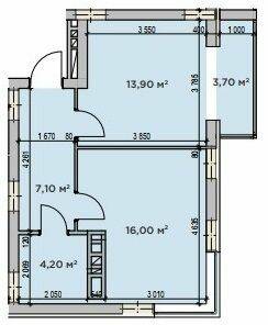 1-комнатная 44.9 м² в ЖК CENTRAL HOUSE от 33 550 грн/м², г. Ирпень