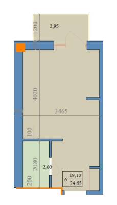 1-комнатная 24.65 м² в ЖК Свобода-2 от 36 400 грн/м², Харьков