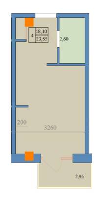 1-комнатная 23.65 м² в ЖК Свобода-2 от 36 400 грн/м², Харьков