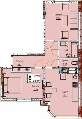 2-кімнатна 61 м² в ЖК Чорновола від 25 000 грн/м², м. Вишневе