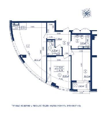 2-кімнатна 99.18 м² в ЖК Володимирський від 58 590 грн/м², Київ