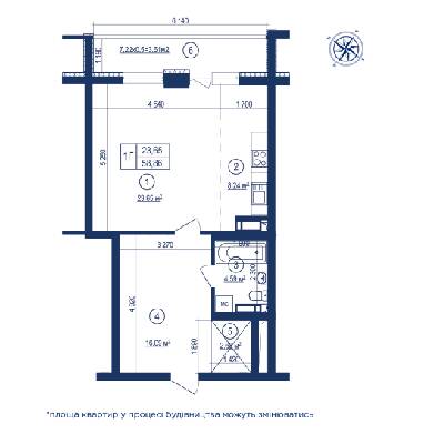 1-кімнатна 58.86 м² в ЖК Володимирський від 60 150 грн/м², Київ
