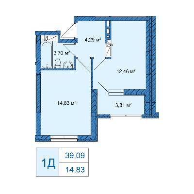 1-кімнатна 40.3 м² в ЖК SKY AVENUE від 51 445 грн/м², Київ