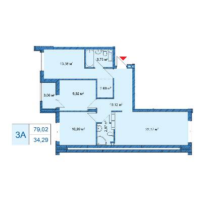 3-кімнатна 79.02 м² в ЖК SKY AVENUE від 28 215 грн/м², Київ