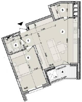1-комнатная 64.61 м² в ЖК на ул. Евгена Маланюка (Сагайдака), 101 от 36 500 грн/м², Киев