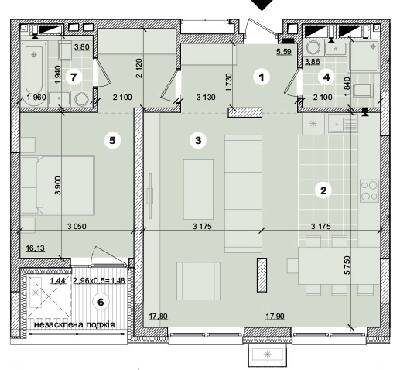 2-кімнатна 66.56 м² в ЖК на вул. Євгена Маланюка (Сагайдака), 101 від 27 700 грн/м², Київ