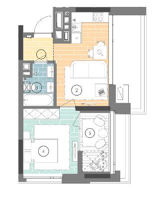 1-кімнатна 38.6 м² в ЖК UNIT.Home від 41 800 грн/м², Київ