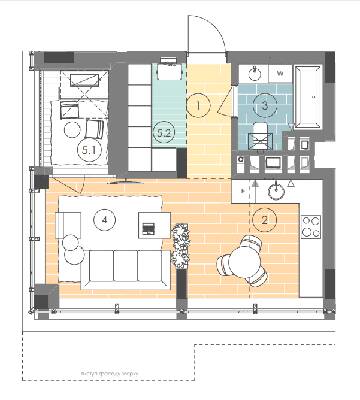1-кімнатна 34.2 м² в ЖК UNIT.Home від 65 300 грн/м², Київ