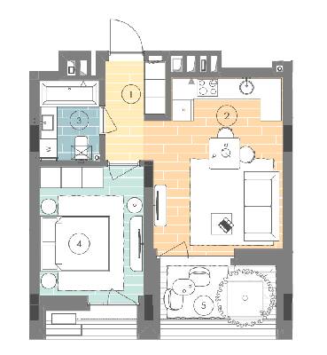 1-кімнатна 40 м² в ЖК UNIT.Home від 65 300 грн/м², Київ