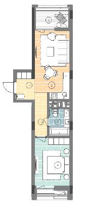1-кімнатна 49.5 м² в ЖК UNIT.Home від 59 800 грн/м², Київ