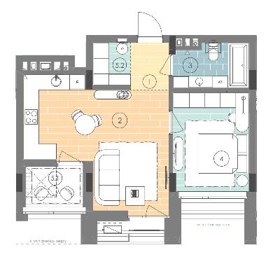 1-кімнатна 49.3 м² в ЖК UNIT.Home від 59 800 грн/м², Київ