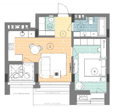 1-кімнатна 47.5 м² в ЖК UNIT.Home від 65 300 грн/м², Київ