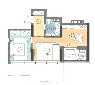 1-кімнатна 45.1 м² в ЖК UNIT.Home від 65 300 грн/м², Київ