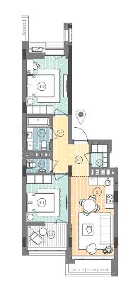 2-кімнатна 59.8 м² в ЖК UNIT.Home від 52 900 грн/м², Київ