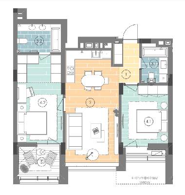 2-кімнатна 79.1 м² в ЖК UNIT.Home від 52 900 грн/м², Київ