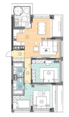 2-кімнатна 99.9 м² в ЖК UNIT.Home від 52 900 грн/м², Київ