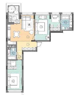 2-кімнатна 87.9 м² в ЖК UNIT.Home від 53 300 грн/м², Київ
