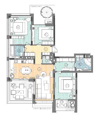 3-кімнатна 123.5 м² в ЖК UNIT.Home від 47 477 грн/м², Київ