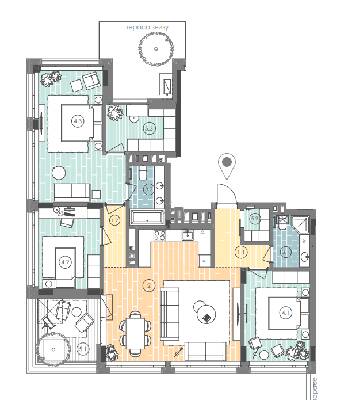 3-кімнатна 116 м² в ЖК UNIT.Home від 47 477 грн/м², Київ