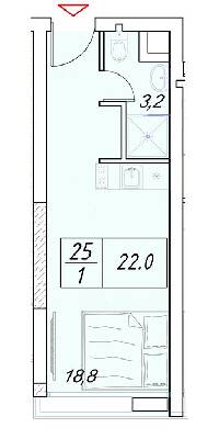 1-кімнатна 22 м² в Апарт-комплекс Best Resort Apartments від 32 550 грн/м², м. Чорноморск