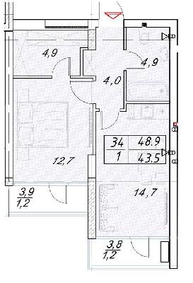 2-кімнатна 48.9 м² в Апарт-комплекс Best Resort Apartments від 23 750 грн/м², м. Чорноморск
