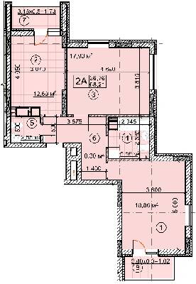 2-комнатная 68.21 м² в ЖК Forest от застройщика, Киев