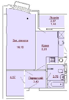 1-кімнатна 37.79 м² в ЖК Royal Park від 21 850 грн/м², м. Ірпінь