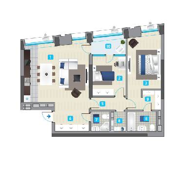 2-кімнатна 87.53 м² в ЖК Славутич від 31 500 грн/м², Київ