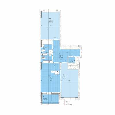 2-комнатная 73.26 м² в ЖК Дніпровська Мрія от 21 000 грн/м², Киев