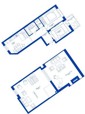 Двухуровневая 106.3 м² в ЖК RYBALSKY от 54 064 грн/м², Киев