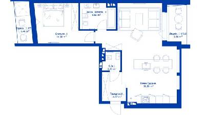1-комнатная 71.98 м² в ЖК RYBALSKY от 36 384 грн/м², Киев