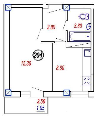 1-кімнатна 32.55 м² в ЖК на Прохорівській від 16 500 грн/м², Одеса