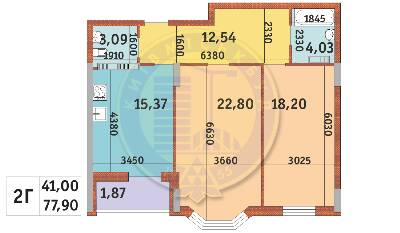 2-кімнатна 77.9 м² в ЖК Подол Град від 47 940 грн/м², Київ