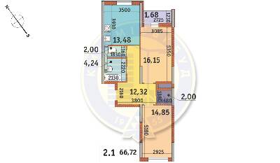 2-комнатная 66.72 м² в ЖК Академ Парк от 30 766 грн/м², Киев
