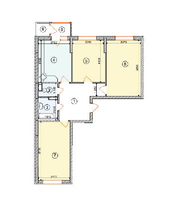 3-комнатная 81.62 м² в ЖК Злагода от 30 436 грн/м², Киев