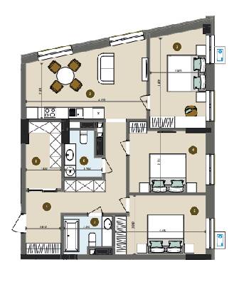 3-кімнатна 92.84 м² в ЖК Chalet від 33 600 грн/м², Київ