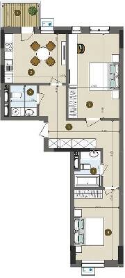 2-кімнатна 70.79 м² в ЖК Chalet від 31 250 грн/м², Київ