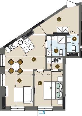 2-кімнатна 55.41 м² в ЖК Chalet від 32 850 грн/м², Київ