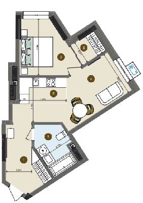 1-кімнатна 46.06 м² в ЖК Chalet від 36 270 грн/м², Київ