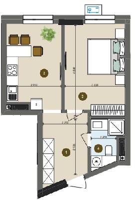 1-кімнатна 40.23 м² в ЖК Chalet від 35 340 грн/м², Київ