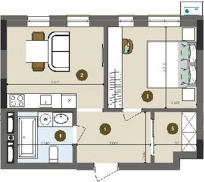 1-кімнатна 38.78 м² в ЖК Chalet від 35 340 грн/м², Київ