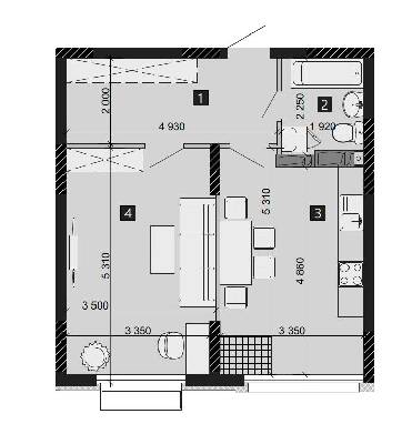 1-кімнатна 48.09 м² в ЖК LIKO-GRAD Perfect Town від 35 000 грн/м², Київ