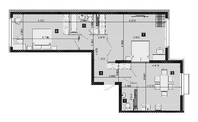 2-кімнатна 81.62 м² в ЖК LIKO-GRAD Perfect Town від 33 000 грн/м², Київ