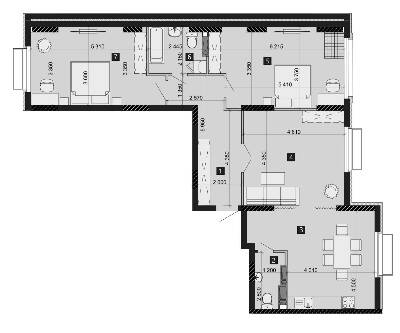 3-кімнатна 101.8 м² в ЖК LIKO-GRAD Perfect Town від 35 000 грн/м², Київ