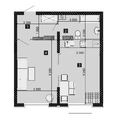 1-кімнатна 48.06 м² в ЖК LIKO-GRAD Perfect Town від 35 000 грн/м², Київ