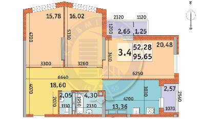 3-комнатная 95.65 м² в ЖК LAKE HOUSE от 34 900 грн/м², Киев